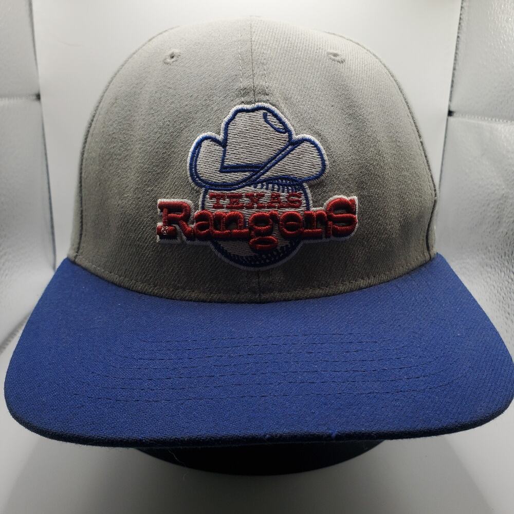 Texas Rangers ’47 Brand Hat Cowboy Logo Gray Blue Snapback Baseball Cap MLB